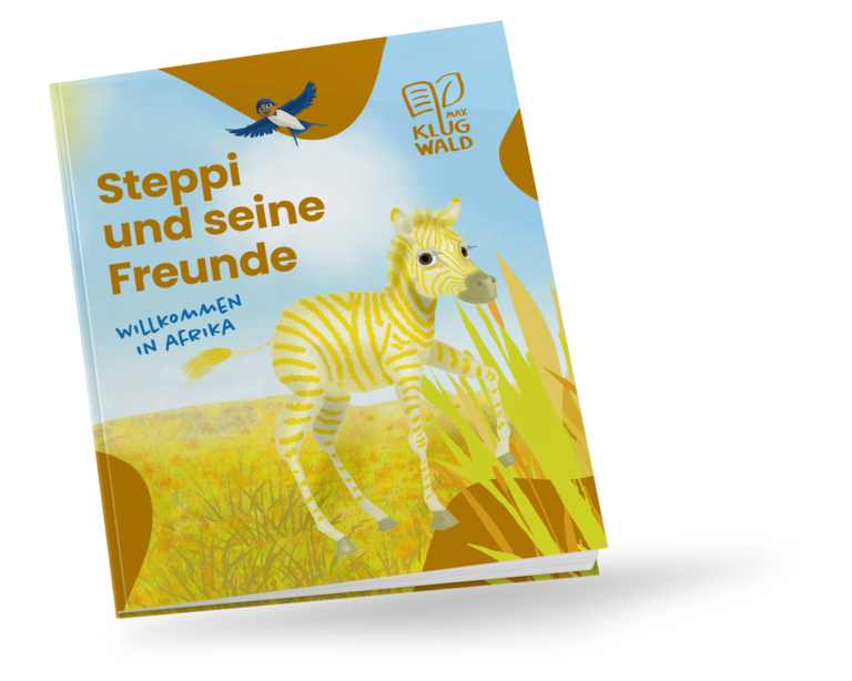 Das Buchcover "Steppi und seine Freunde - Willkommen in Afrika" von Max Klugwald